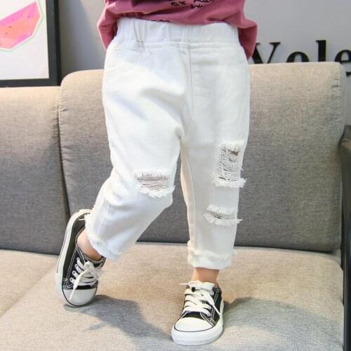 Left Atrium Ripped Jeans For Girls