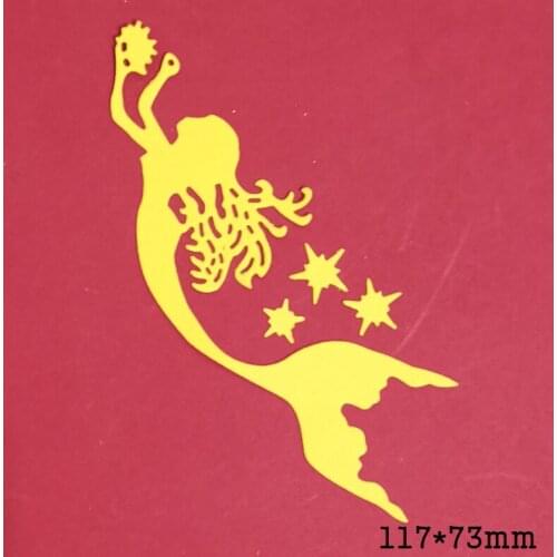 Metal cutting dies beauty mermaid craft cut die mold diy Scrapbooking album paper card knife mould blade punch stencils die