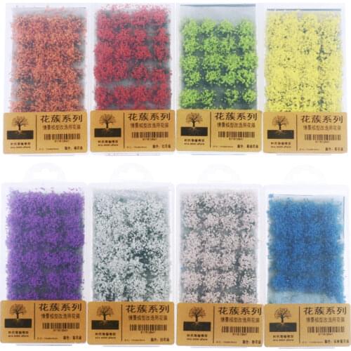 28pcs/set DIY Model Building Kits Artificial Grass Flower Petal Garden Lawn Micro Landscape Decor Accessories