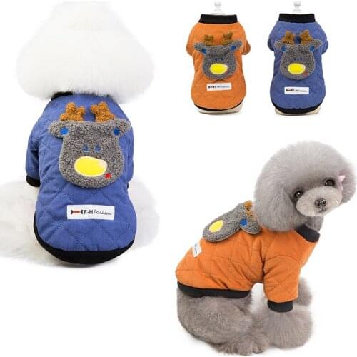 Pet Clothes For Small Medium Dogs Two-Legged Cotton Coat Cute Puppy Clothing Winter French Bulldog Pug Fawn Jacket Outfit