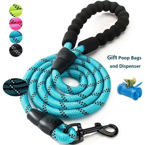 1.2M/1.5M Strong Dog Leash with Highly Reflective Threads and Comfortable Padded Handle Dog Leashes for Small and Large Dogs
