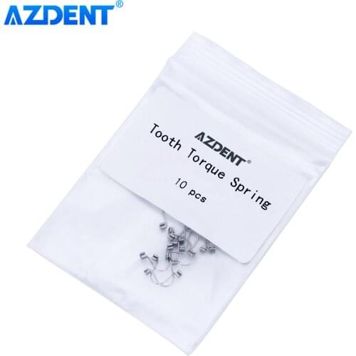 AZDENT 10pcs/Pack Dental Orthodontic Single Anterior Teeth Tootgh Torque Spring Universal fit Square Rectangular Arch Wire