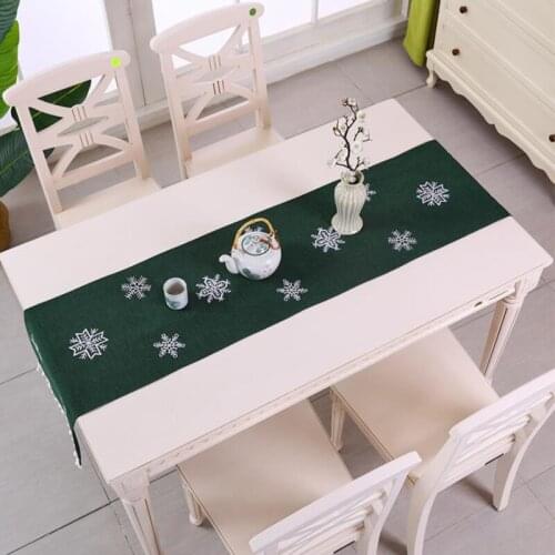 Christmas Snowflake Dining Table Runner Tablecloth Placemat Home Restaurant Wedding Party Decor Creative Snowflake Tablecloth