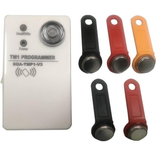 Handheld TM iButton Programmer Duplicator Copier Cloner IButton Dallas Key 125KHz ID Card Reader+RW1990 Tag T5577 RFID Keyfob