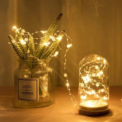 LED Lights Battery Operated Pearl LED String Lights Pearlized Fairy Lights Wedding Home Party Christmas Birthday Cake Decoration