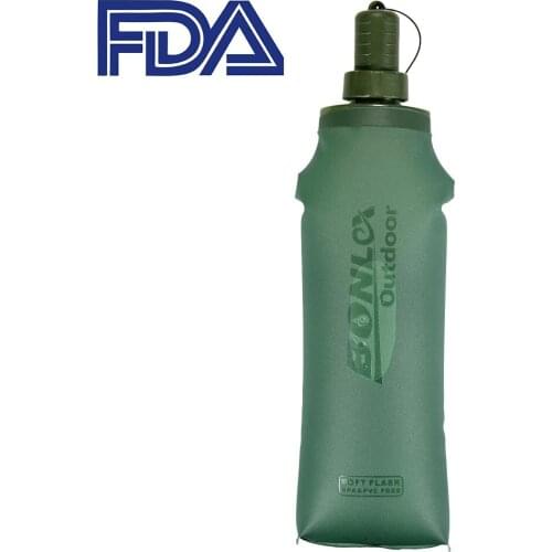 250ml 500ml TPU Outdoor Sport Bottle Hydro Soft Flask Collapsible Drink Water Bottle for Running Camping Hiking Bicycle Fitness