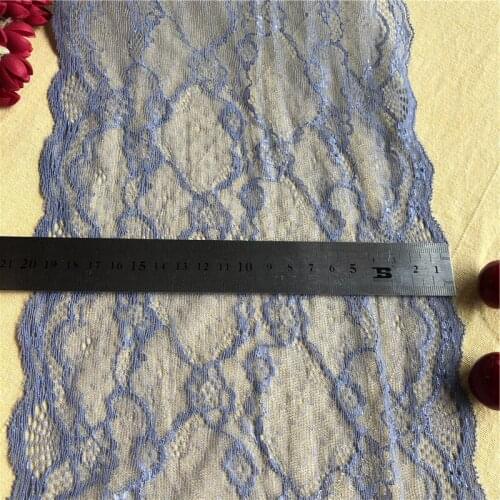 Vintage blue width elastic stretch lace trim elastic army lace trim ribbon sewing craft diy garment20cm