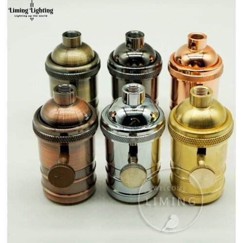 Retro E27 Edison Lamp Socket Screw Bulb Base Aluminum Lamp Lights Holder Industrial Pendant Fittings Lustre Lampholders Fixture