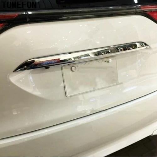 TOMEFON Exterior Accessories 1piece For Toyota Estima Previa Tarago 2016 ABS Chrome Rear Trunk Door Trim Bumper Auto Styling