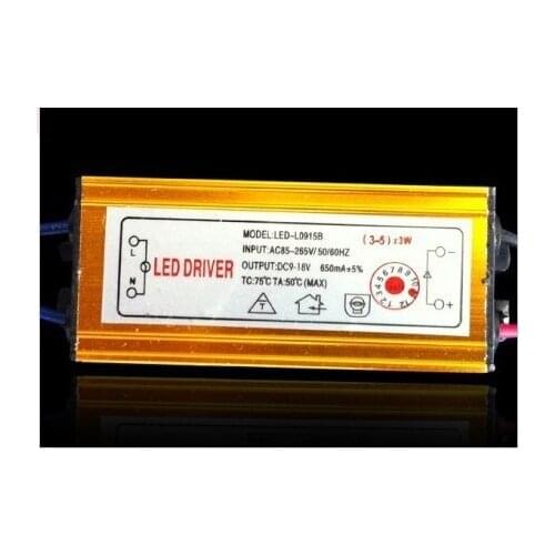 5 pieces (3-5)x3W 3X3W 4X3W 5X3W LED Driver Waterproof Constant Current Driver for 3-5pcs 3W High Power LED light