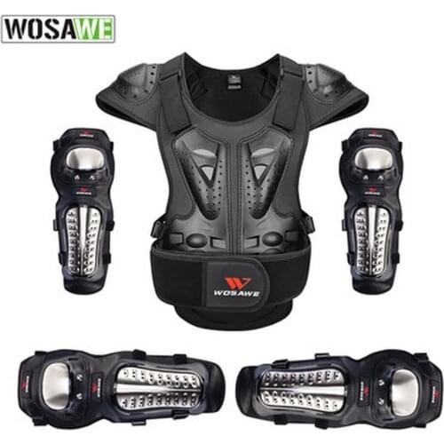 WOSAWE Adult EVA PE Protective Armor Skiing Skating Racing Skateboard Safety Vest Knee and Elbow Pads Adult