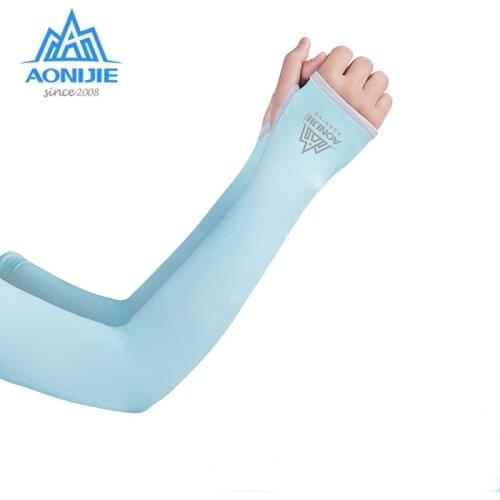 AONIJIE 1 Pair Anti-UV Arm Sleeves Breathable Arm Cooler Sun UV Protection Sports Accessories For Outdoor Cycling Running