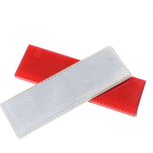 1Pcs Red White Car Truck Warning Reflective Safety Plate/Tape Reflector Stickers 14.5*4.5cm