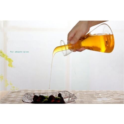 1PC Creative Home Kitchen Supplies Glass Oil Pot Seasoning Glass Bottle Olive Oil Sauce Bottle Jar OK 0359