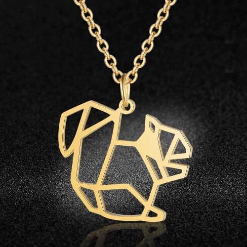 100% Stainless Steel Animal Squirrel Fashion Necklace for Women Wholesale Special Gift Wedding Party Necklaces
