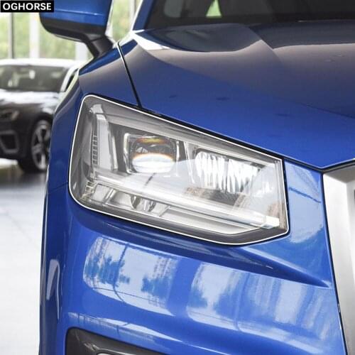 2X Car Headlight Self Healing Protective Film Vinyl Protection Transparent TPU Decal Sticker for Audi Q2 SQ2 Accessories