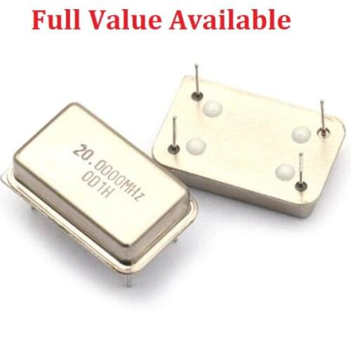 5PCS DIP 4P 16MHZ 16M/4MHZ/8MHZ/10MHZ/11.0592MHZ/22.184MHZ/12MHZ/20MHZ/24MHZ/40MHZ/50M/MHZ Rectangle Active Crystal Oscillator