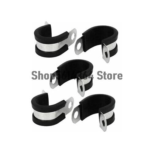 6/8/10/12/14/16/18/20/22/25/30/32/35/38/40/42/45/50/55/60mm Dia EPDM Rubber Lined P Clips Water Pipe Tube Clamps Holder 1pc