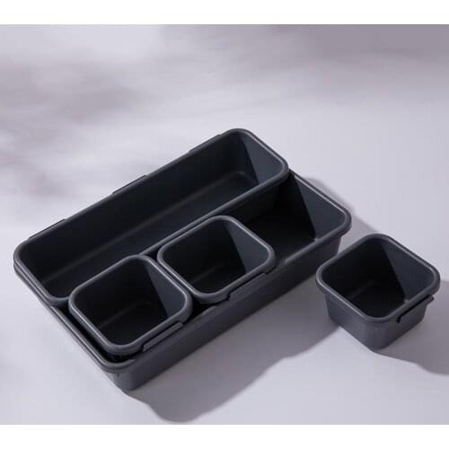 8pcs Drawer Organizer Separate Storage Box Make Up Brush Sundries Holder Kitchen Knife Fork Organizer Box Jewellery Cover Tool