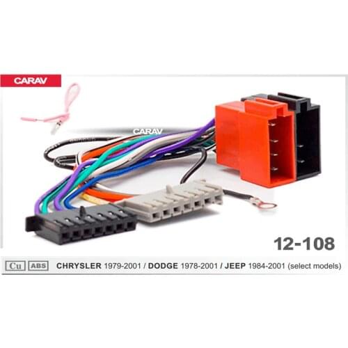 CARAV 12-108 ISO Radio Adapter for CHRYSLER for DODGE for JEEP Wiring Harness Connector Lead Loom Cable Plug Adaptor Stereo