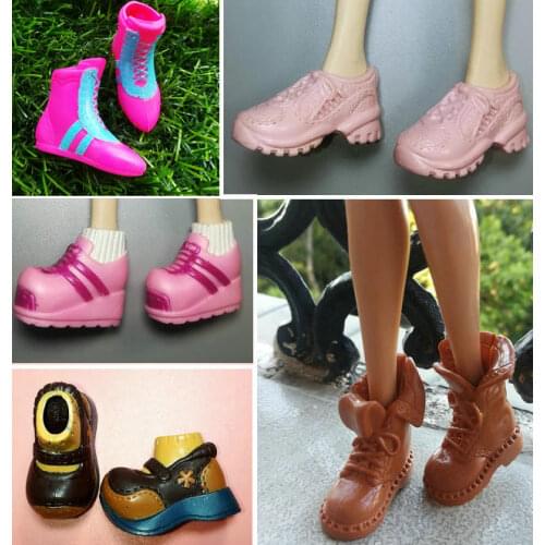 1/6 Doll Accessories Fashion Sneaker Flat Shoes Genuine Sandals Shoeshigh-heeled shoes for Barbie Doll Shoes