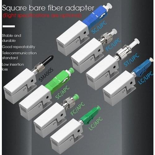 Free Shipping New Optic Fiber Connector FC SC ST Square Bare Adapter Flange Temporary Succeeded OTDR Test Coupler Special Sale