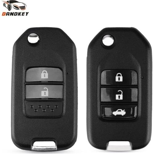 Dandkey 2/3 Button Modified Flip Folding Remote Car Key Case Shell Fob Cover For Honda Accord Civic City XRV Vezel Odyssey