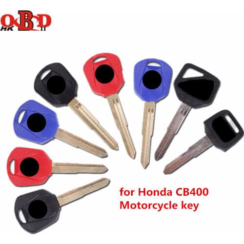5pcs/lot HKOBDII Metal Motorcycle Key Uncut Blade for Honda CB400 92-98 Year