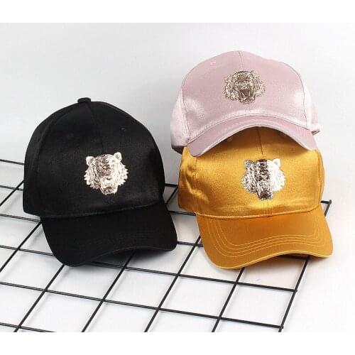 New Tiger Head Pattern Outdoor Baseball Cap Fashion Adjustable Men Women Couple Student Mercerized Cotton Cap Hip Hop Sun Hat