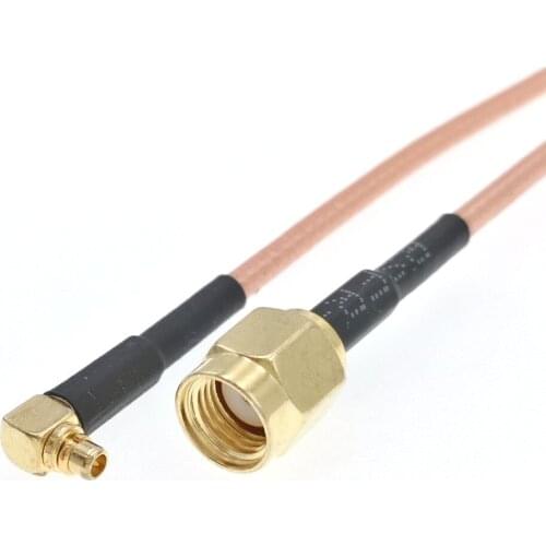 10PCS RP-SMA Male To MMCX Male Right Angle Jack RF Coaxial Cable Connector 10CM 20CM