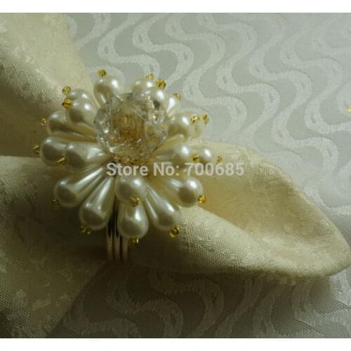 Pearl napkin ring, wedding,plastic decoration napkin holder