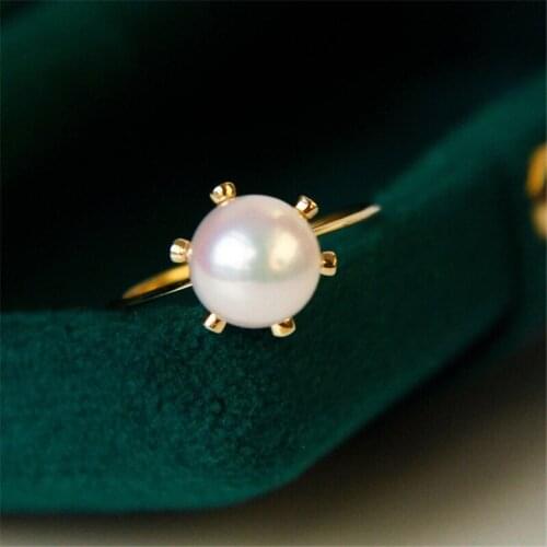 Crown Popular Ring Base Mountings Findings Settings Adjustable Ring Jewelry Parts Fittings Accessories for Pearl Beads Stones