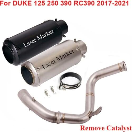 Motorcycle Exhaust Tip Muffler System 51mm Escape Link Tube Slip on Exhaust for KTM DUKE 390 125 250 RC390 2017 2018 2019 2020