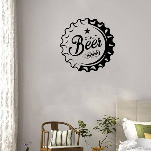 Drinking Alcohol Wall Decal For Bar Pub Craft Beer Home Interior Decor Art Mural Removable Wallpaper Vinyl Stickers ph685
