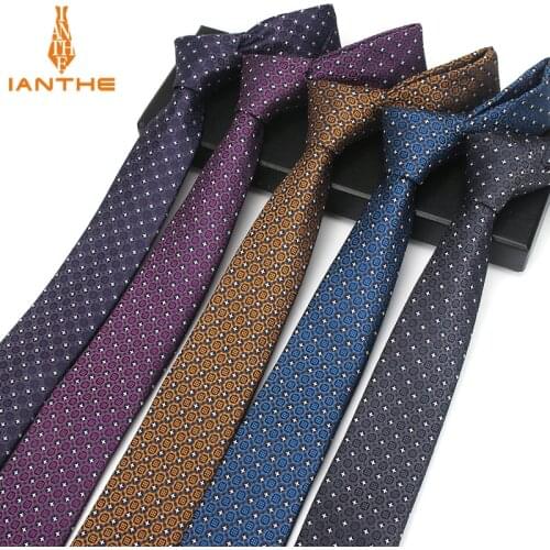 2018 Brand New 6cm Jacquard Woven Mens Tie For Men Fashion Neckties Mans Neck Tie For Wedding Business Party Factory Sale