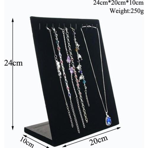 High Quality Pendant Jewelry Display Stand More Style New Item 5 Colors Velvet Material For Necklace Display Packaging Storage