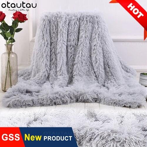 Fluffy Throw Blanket Solid Soft Long Plush Blankets and Throws Rug Quilt Shawl Bedspread for Adults Children Faux Fur Custom