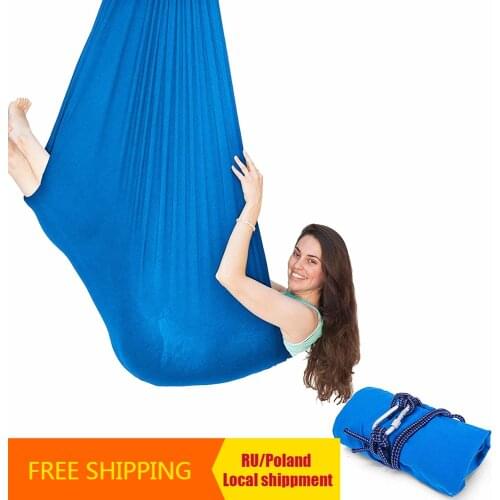 Quility Indoor Therapy Swing for Kids with Special Needs Lycra Snuggle Swing Cuddle Hammock for Children
