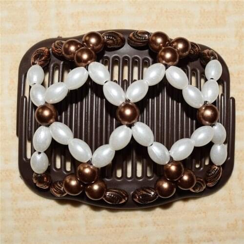 Standard comb brown pearl beads 20pcs/lot magic comb