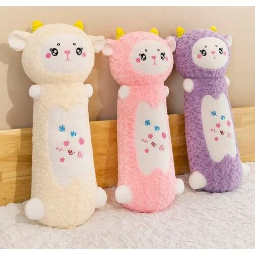 Zqswkl 60/75/90cm alpaca long pillow hugs plush toy lamb doll baby comfort christmas birthday gift kawaii stuffed toys
