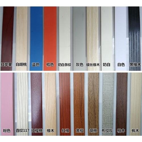 10M Self adhesive Furniture Wood Veneer Decorative Edge Banding PVC for Furniture Cabinet Office Table Wood Surface Edging