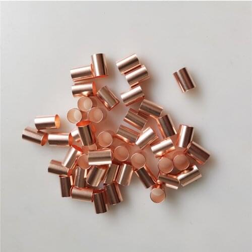 100pcs 8x12mm Terminal Block Wire Crimping Terminal GT Small Copper Tube Copper Connecting Tube Wire Connector Wire Connector