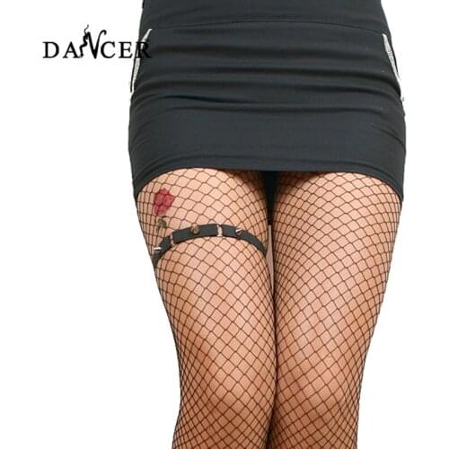 2 pcs sexy fetish goth top Garter elastic belts For Stockings Women High Quality leg garter Belts Punk Rivets Suspenders