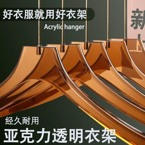 5pcs/lot Acrylic Hanger for Coat Pants Thickened Non-slip Clothes Hangers Garment Shop Display Wedding Dress Hanging