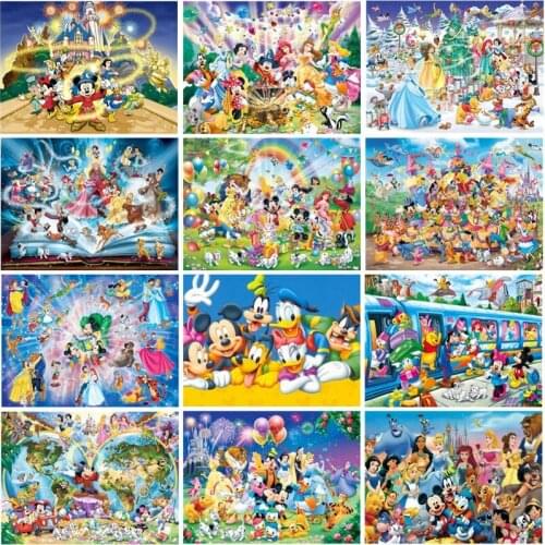5D DIY Diamond Painting Disney Cartoon Full Drill Cross Stitch Kits Embroidery Mosaic Landscape Home Decor