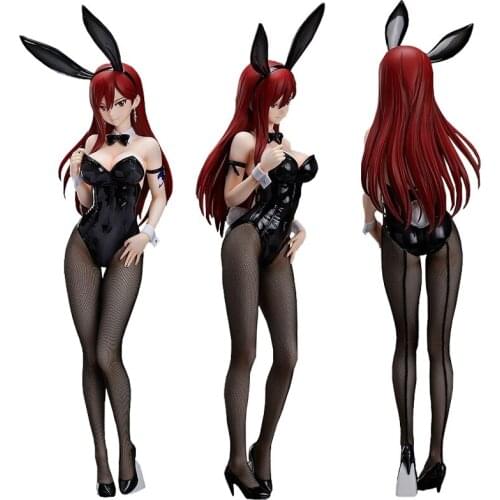 Anime FAIRY TAIL FREEing 1/4 B-style Erza Scarlet BUNNY GIRL Sexy girls PVC Action Figure Toy adult Collection Model Doll Gifts