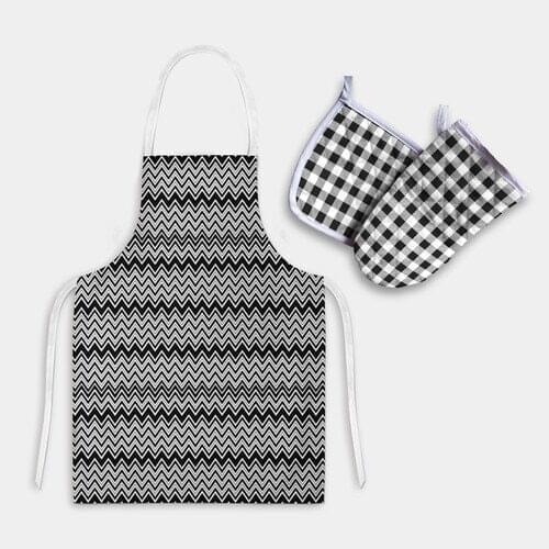 Belnido Home Printed Kitchen Apron Set KRSMO1001V2