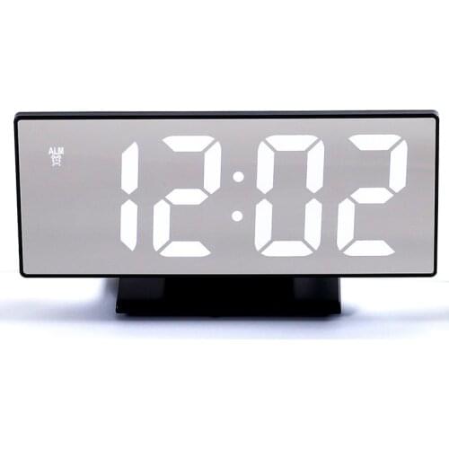 Electronic Watch Table mirror display Multifunction Snooze Night large number Display LED Desktop Alarm Clocks Despertador