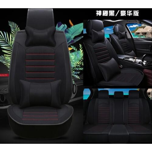 Flax universal car seat covers full surrounded seat for Lada 110 111 112 Kalina Niva Vesta XRAY Granta seat cushion car styling