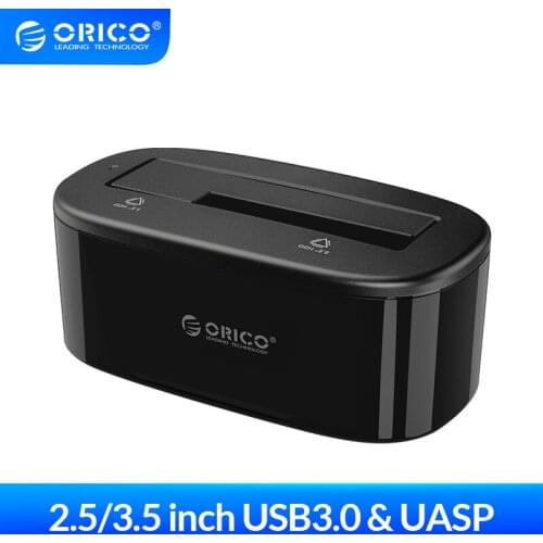 ORICO 6218US3 UASP 2.5 3.5 inch Hard Drive Docking Station USB3.0 18TB Simple-bay HDD Enclosure and SSD Hard Drive Dock Black